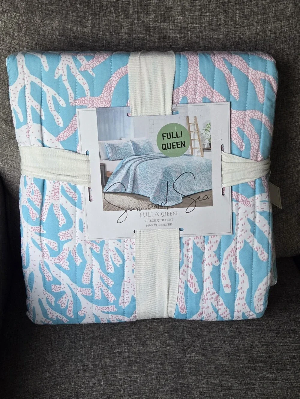 Sun and Sea Full / Queen Set NWT Quilt And 2 Shams (OEKO TEX Standard 100)